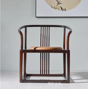 产品图片：家具企业朗萨家私客卧家具产品名称《书房实木皮质单人椅》议价