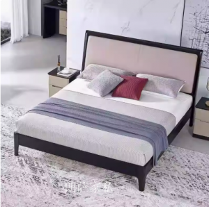 产品图片：家具企业朗萨家私客卧家具产品名称《高脚皮质床架》议价