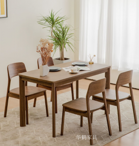 产品图片：家具企业华鹤家具客卧家具产品名称《现代简约实木餐桌》议价