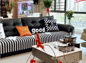 产品图片：家具企业格调家居客卧家具产品名称《简约软体皮质沙发》议价