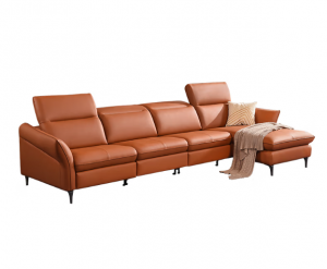 产品图片：家具企业富丽家居客卧家具产品名称《牛皮休闲真皮沙发》议价