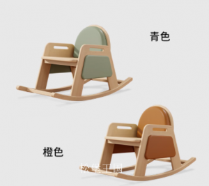 产品图片：家具企业松堡王国儿童家具产品名称《七彩人生实木儿童摇椅》议价