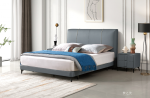 产品图片：家具企业梦之美客卧家具产品名称《现代真皮软床》议价