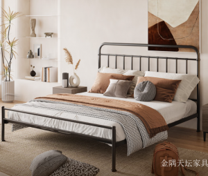 产品图片：家具企业金隅天坛客卧家具产品名称《铁艺床现代家具》议价