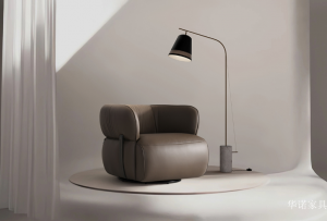 产品图片：家具企业华诺家具客卧家具产品名称《意式简约单椅》议价